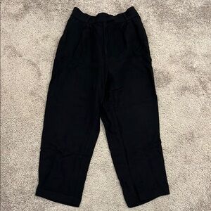 H&M Linen Blend Black Women's Trousers